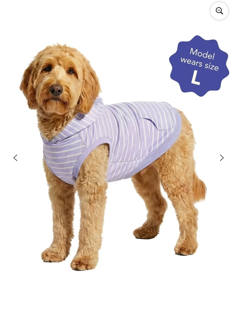 Oodles Purple Striped Strawberry Dog Hoodie Sweatshirt Medium & Large